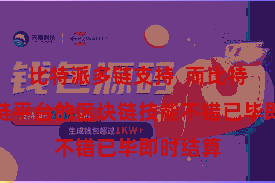 比特派多链支持  而比特派数字链平台的区块链技能不错已毕即时结算
