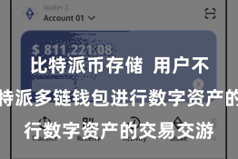比特派币存储  用户不错通过比特派多链钱包进行数字资产的交易交游