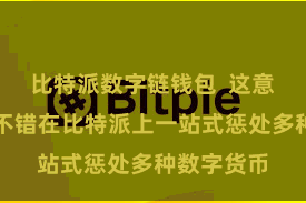 比特派数字链钱包  这意味着用户不错在比特派上一站式惩处多种数字货币