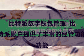 比特派数字钱包管理  比特派账户提供了丰富的经管功能