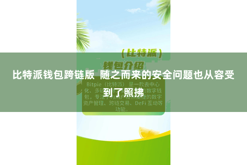比特派钱包跨链版  随之而来的安全问题也从容受到了照拂
